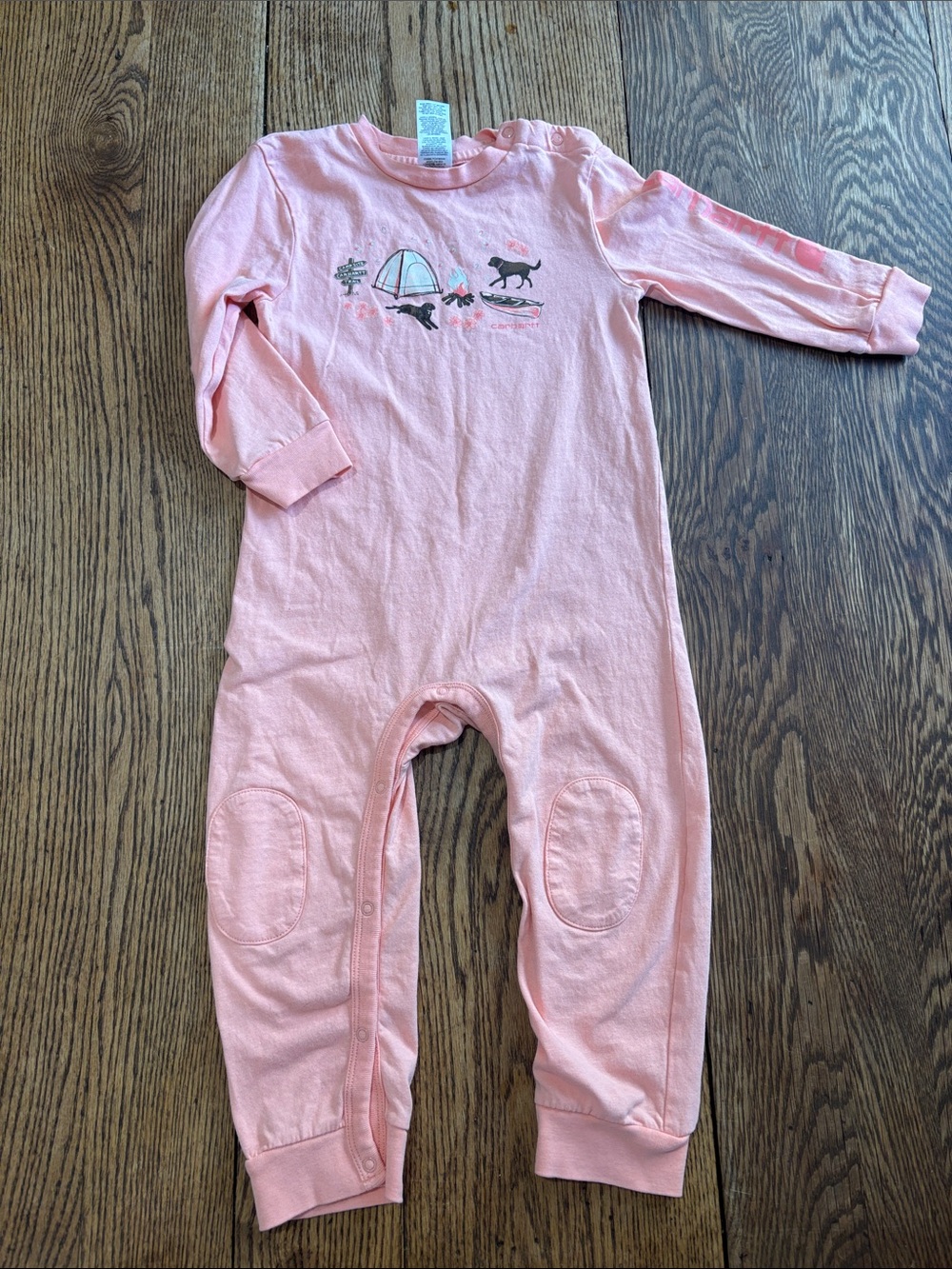 Carhartt Pink Infant One-Piece with Outdoor Animal Print